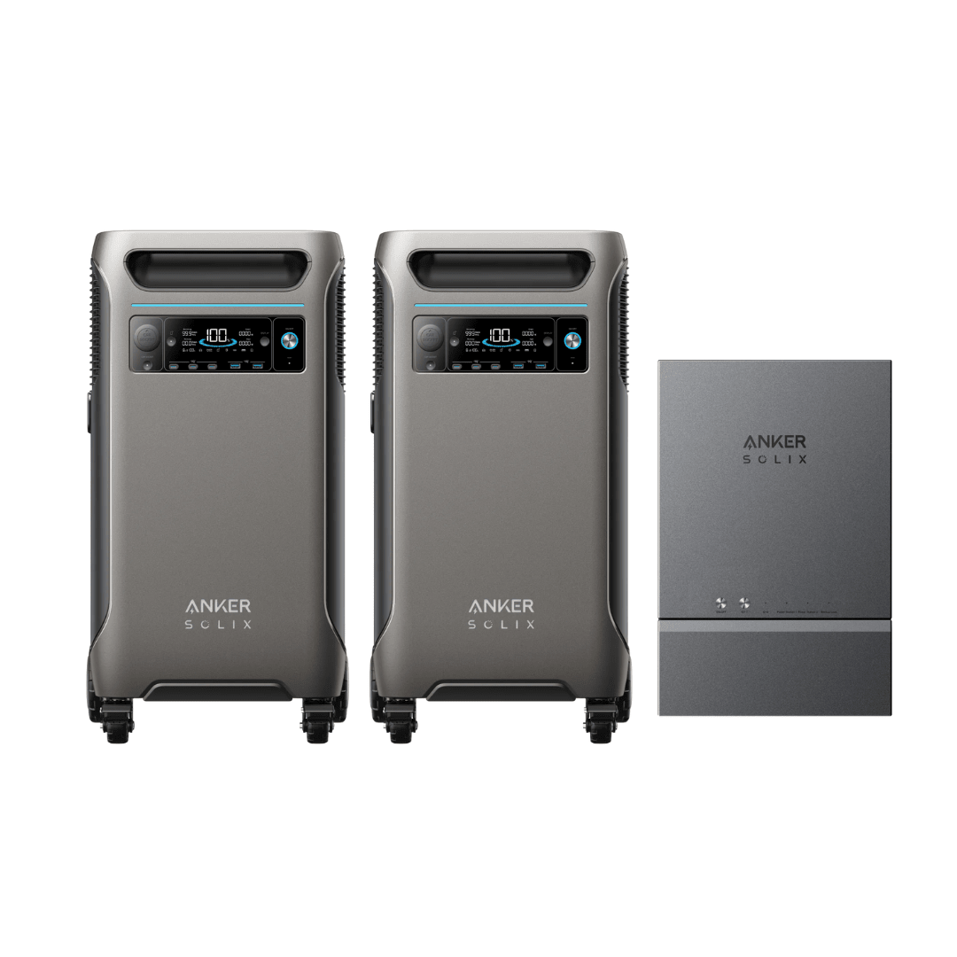 Anker SOLIX F3800 Solar Generator Kit, 2 Units, 12kW, 7.68kWh, with Smart Home Power Kit