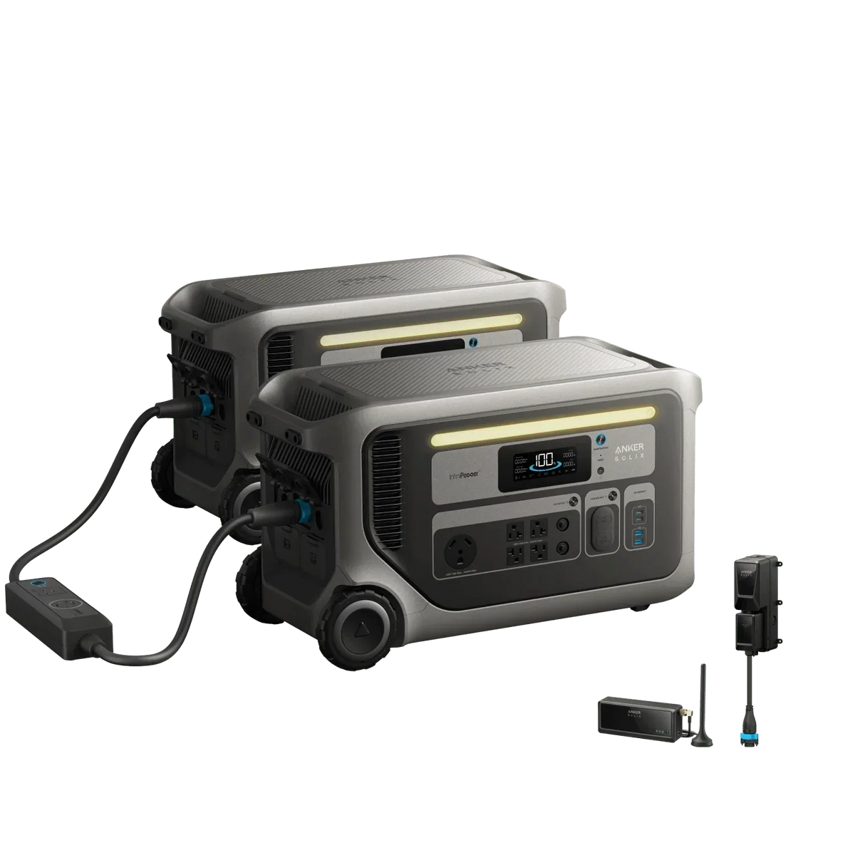 Anker SOLIX F3000 Portable Power Stations Kit, 2-Unit Kit