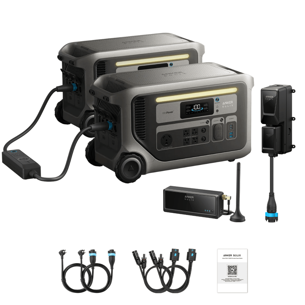 Anker SOLIX F3000 Portable Power Stations Kit, 2-Unit Kit