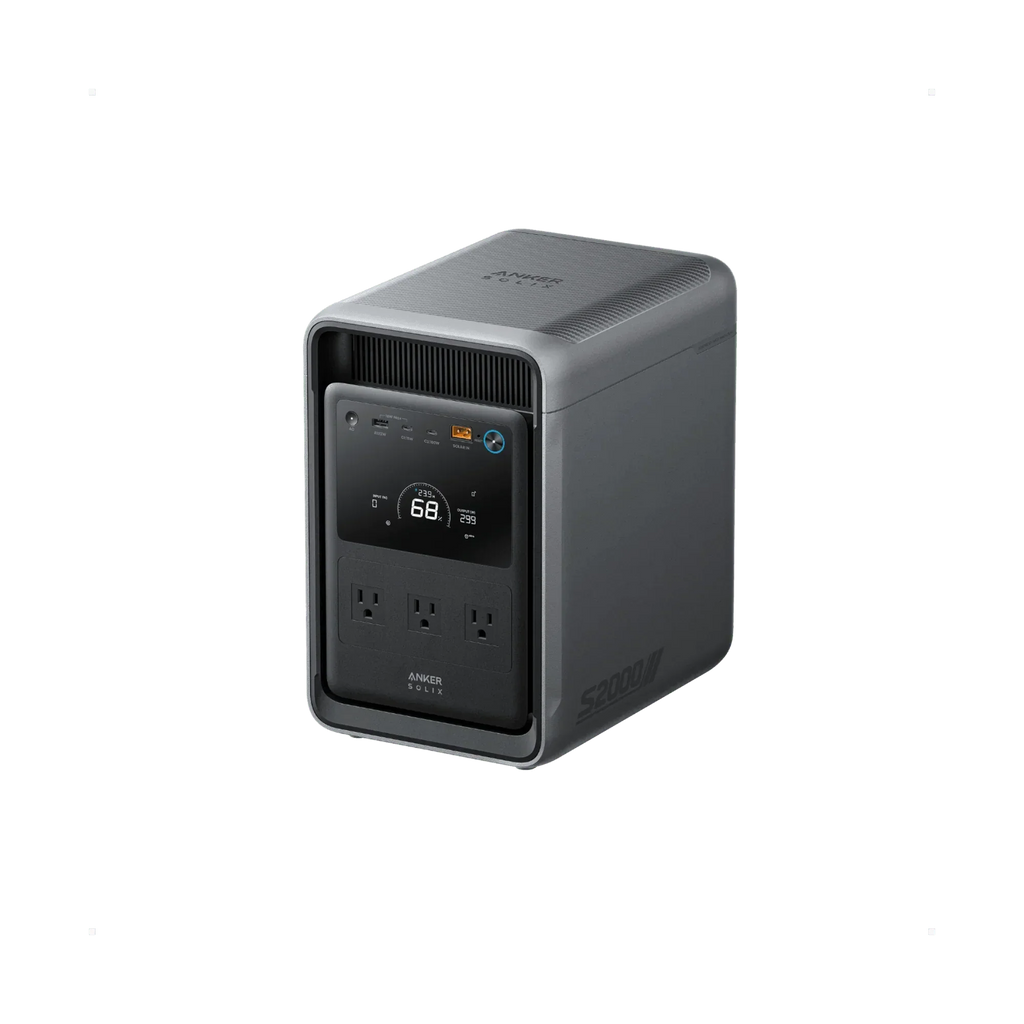 Anker SOLIX S2000 Portable Power Station with Solar Panel Bundle Options