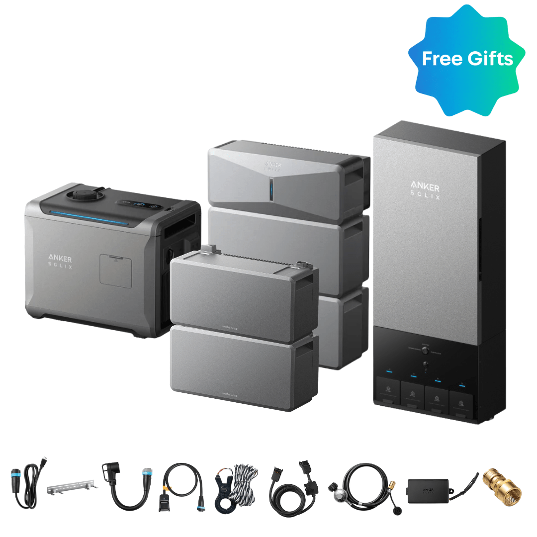 Anker SOLIX E10 Infinite Home Backup Kit with Batteries and Tri-Fuel Smart Generator 5500