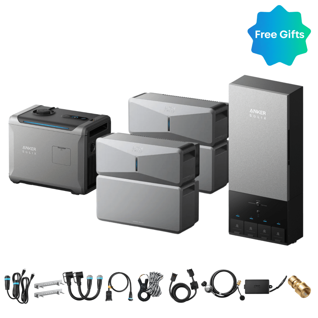 Anker SOLIX E10 Power Module with Batteries and Power Dock and Smart Generator 5500 (Tri-Fuel), 2-Unit Kit
