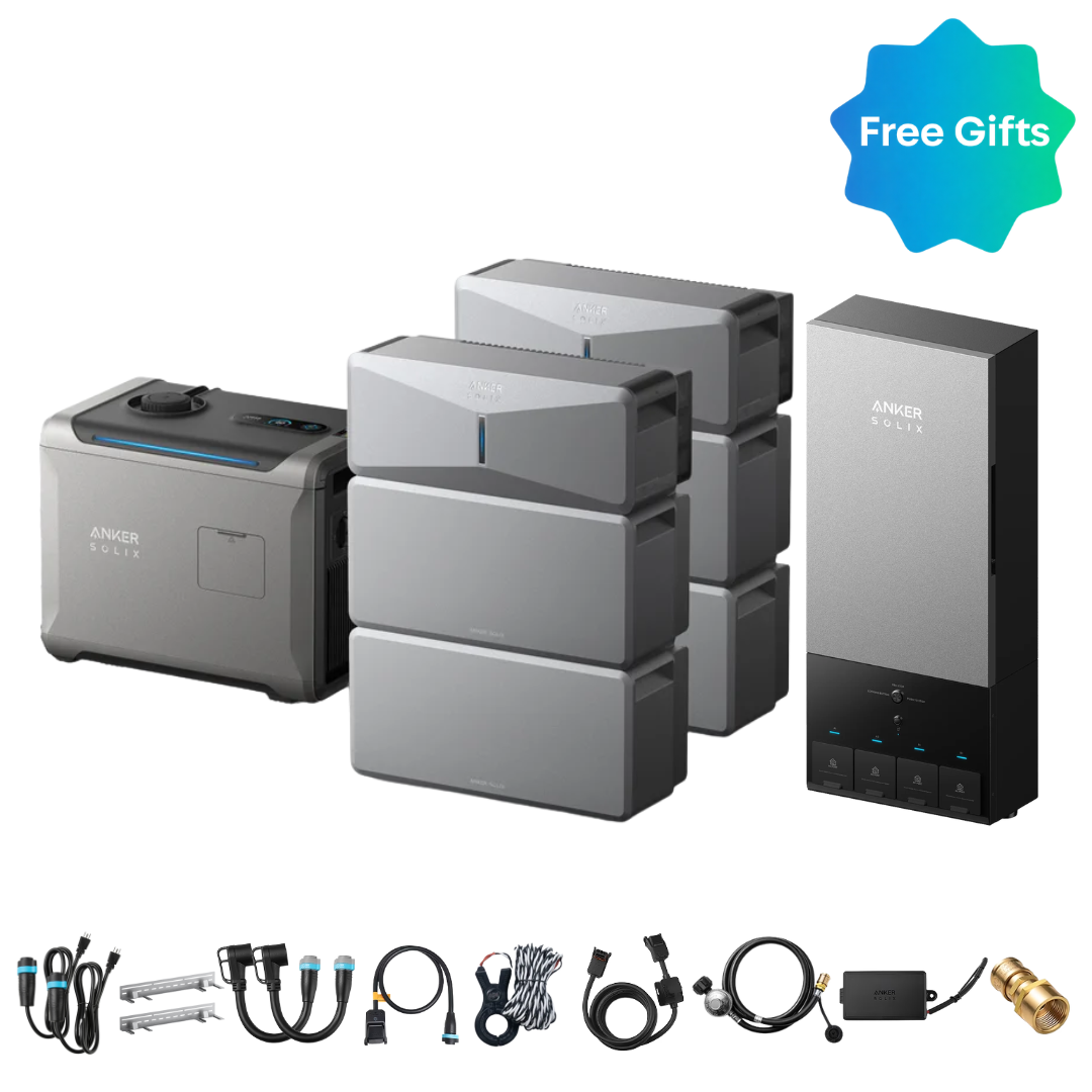 Anker SOLIX E10 Power Module with Batteries and Power Dock and Smart Generator 5500 (Tri-Fuel), 2-Unit Kit