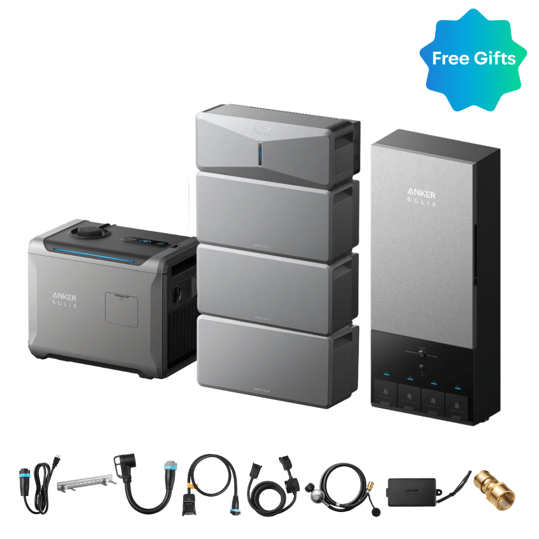Anker SOLIX E10 Infinite Home Backup Kit with Batteries and Tri-Fuel Smart Generator 5500