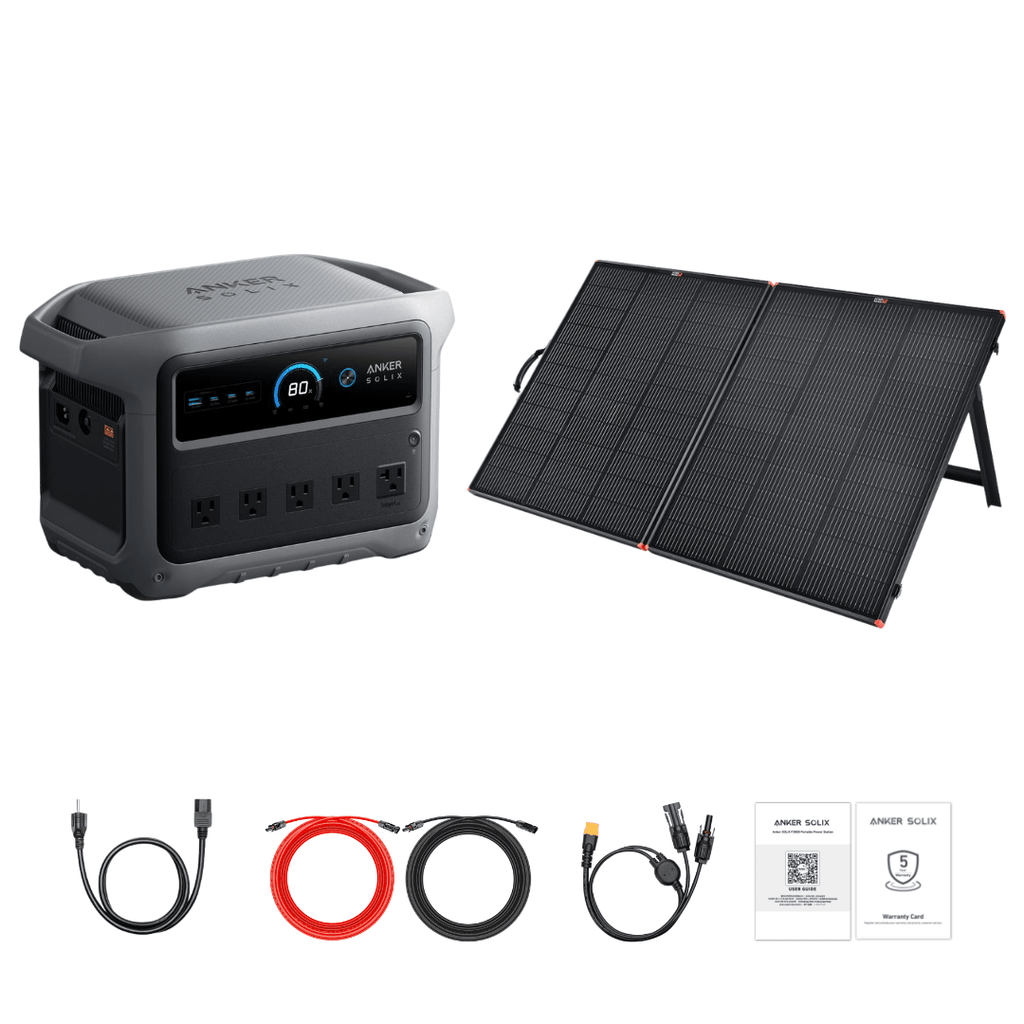 Anker SOLIX C1000 Gen 2 Portable Power Station with Solar Panel Bundle Options
