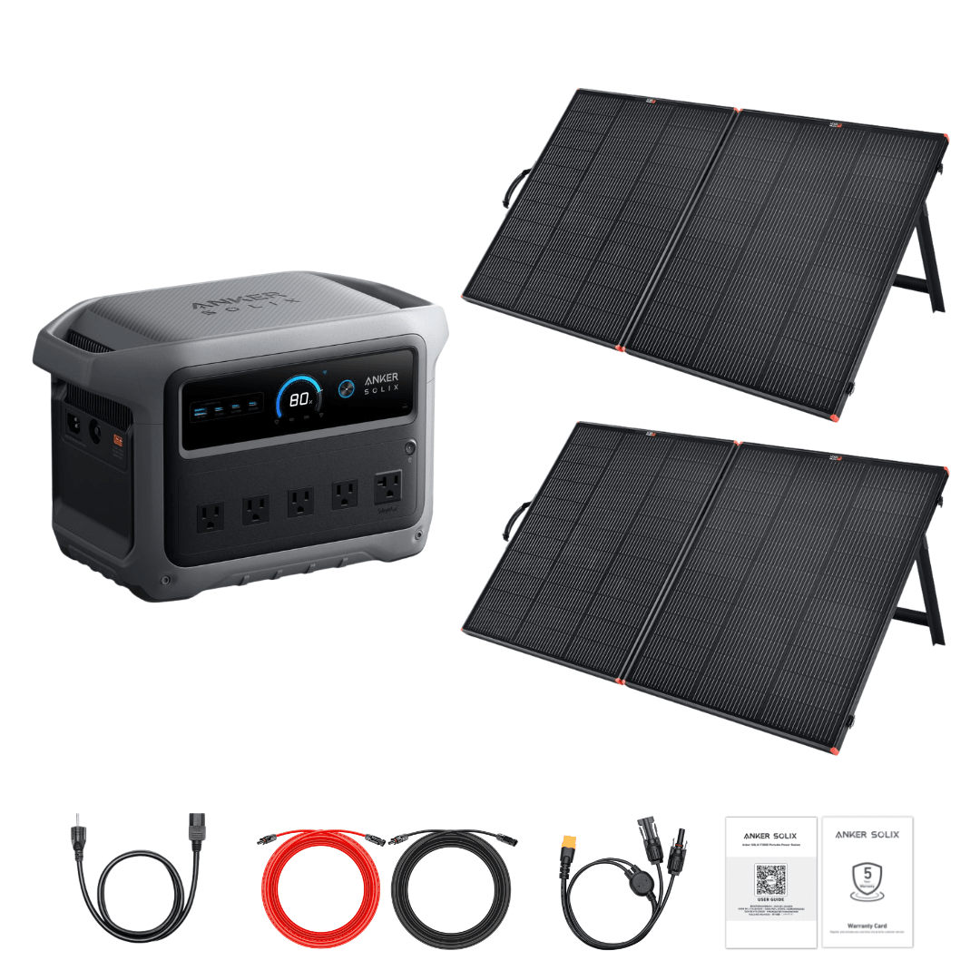 Anker SOLIX C1000 Gen 2 Portable Power Station with Solar Panel Bundle Options