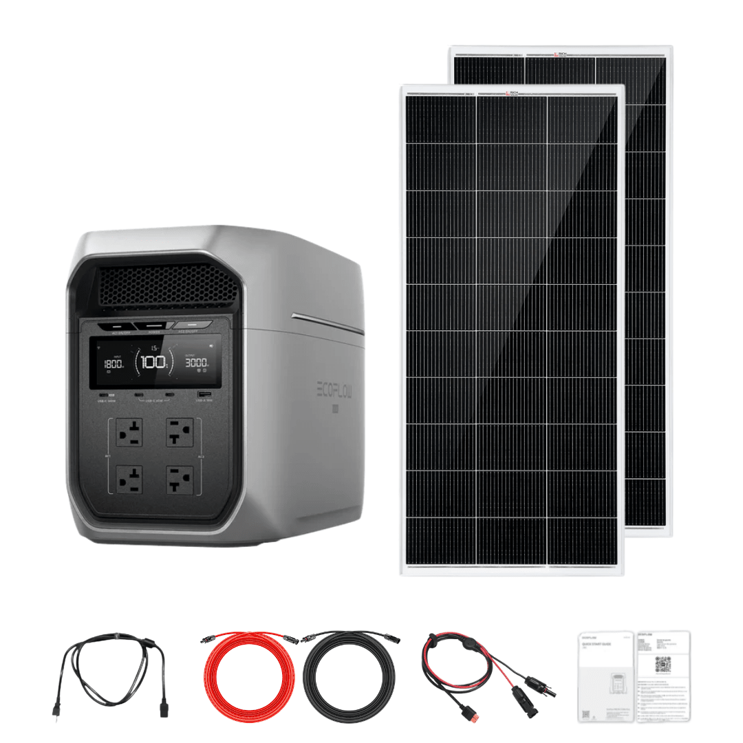 EcoFlow DELTA 3 Max Plus with Solar Panel Kit Options