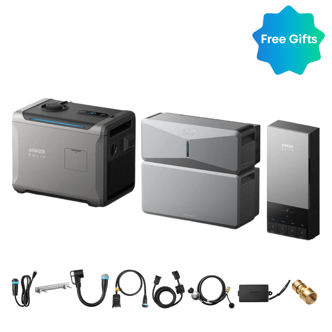 Anker SOLIX E10 Infinite Home Backup Kit with Batteries and Tri-Fuel Smart Generator 5500