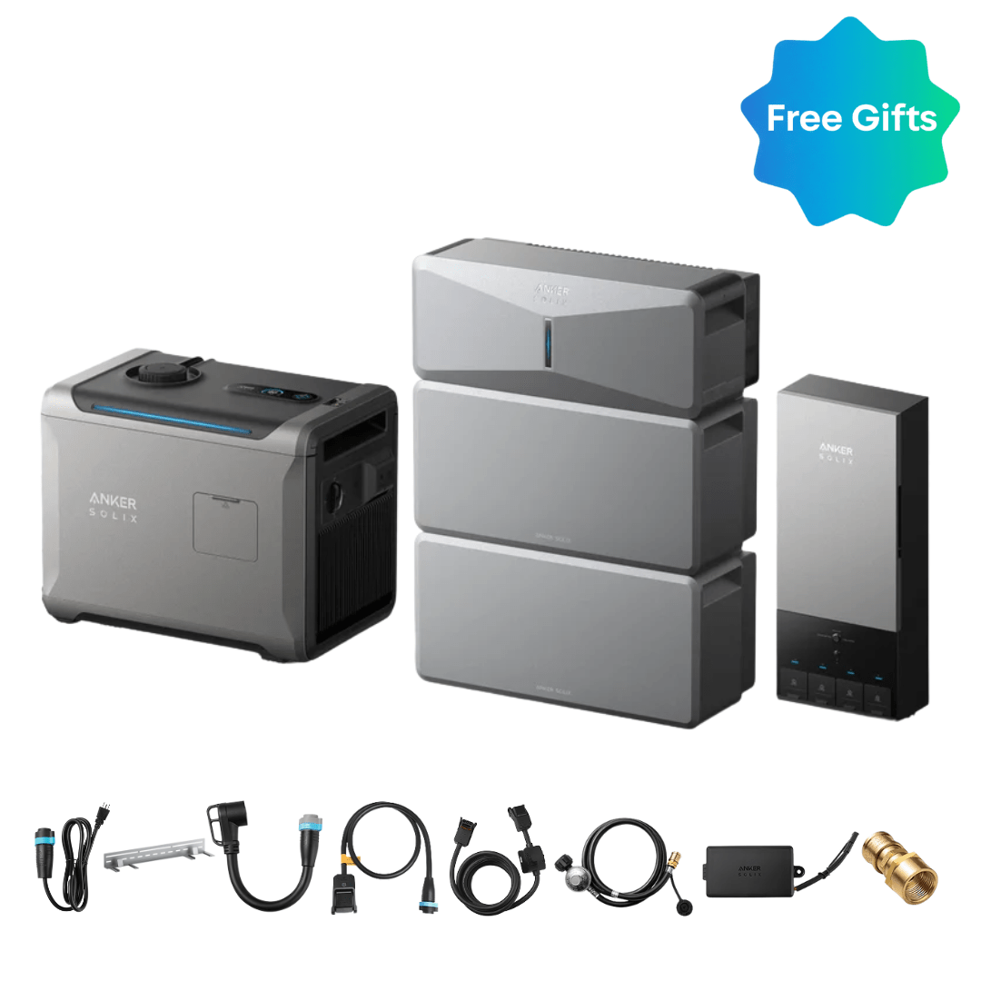 Anker SOLIX E10 Infinite Home Backup Kit with Batteries and Tri-Fuel Smart Generator 5500