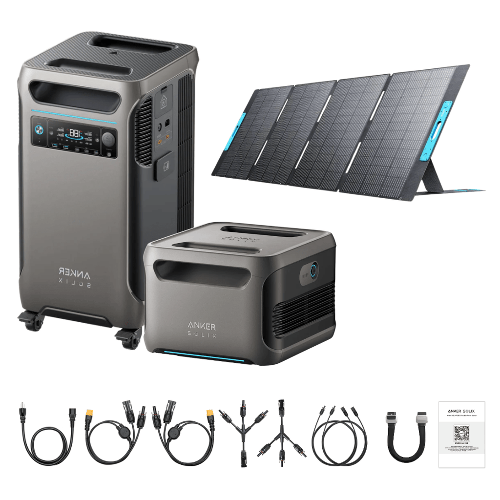 Anker SOLIX F3800 with Expansion Battery and 400W Portable Solar Panel