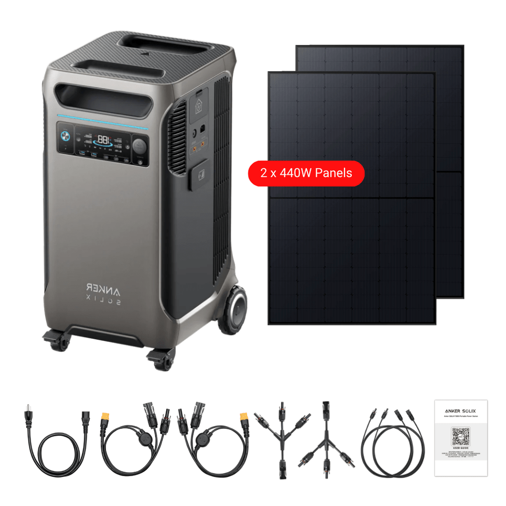 Anker SOLIX F3800 Solar Generator with 440W Rigid Solar Panels