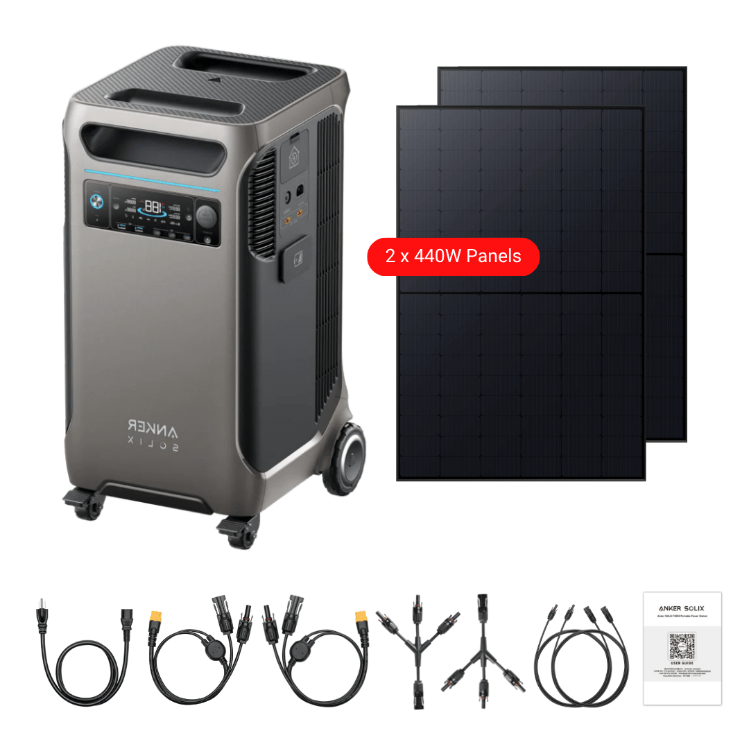 Anker SOLIX F3800 Solar Generator with 440W Rigid Solar Panels