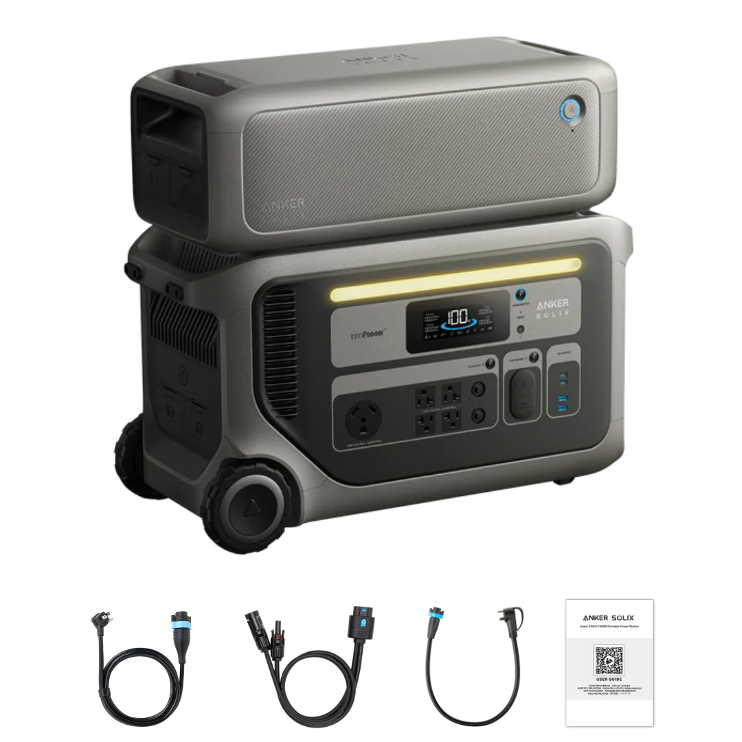 Anker SOLIX F3000 Solar Generator with Expansion Batteries