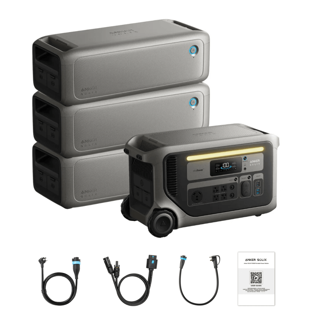 Anker SOLIX F3000 Solar Generator with Expansion Batteries