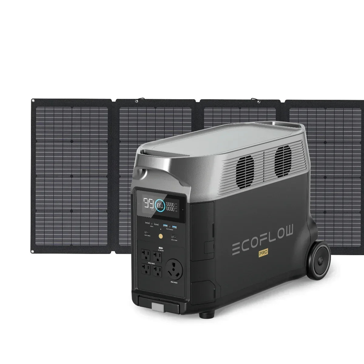 EcoFlow DELTA Pro Solar Generator with 220W Portable Solar Panels
