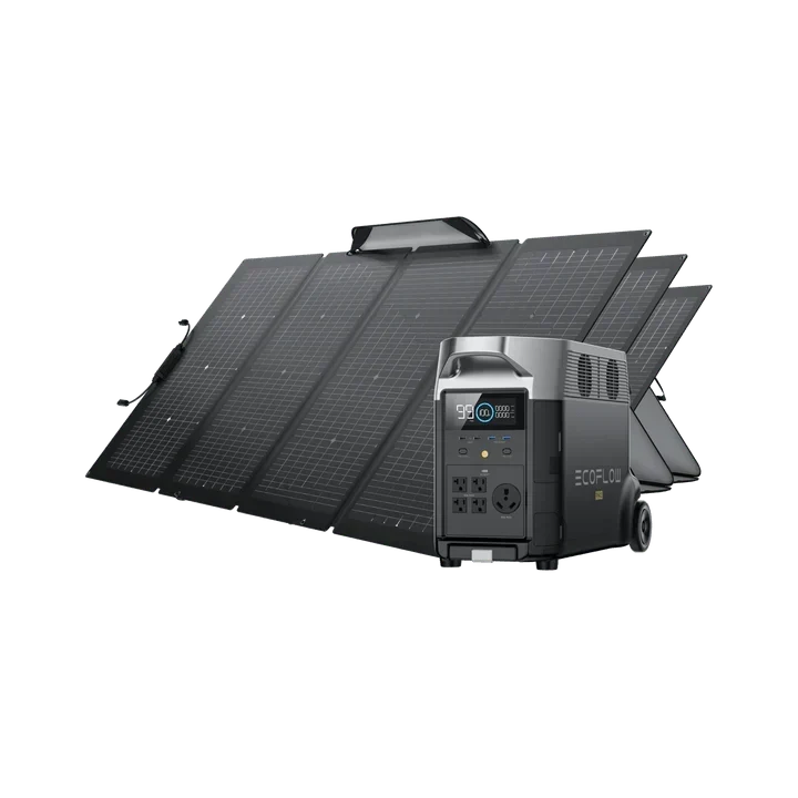EcoFlow DELTA Pro Solar Generator with 220W Portable Solar Panels