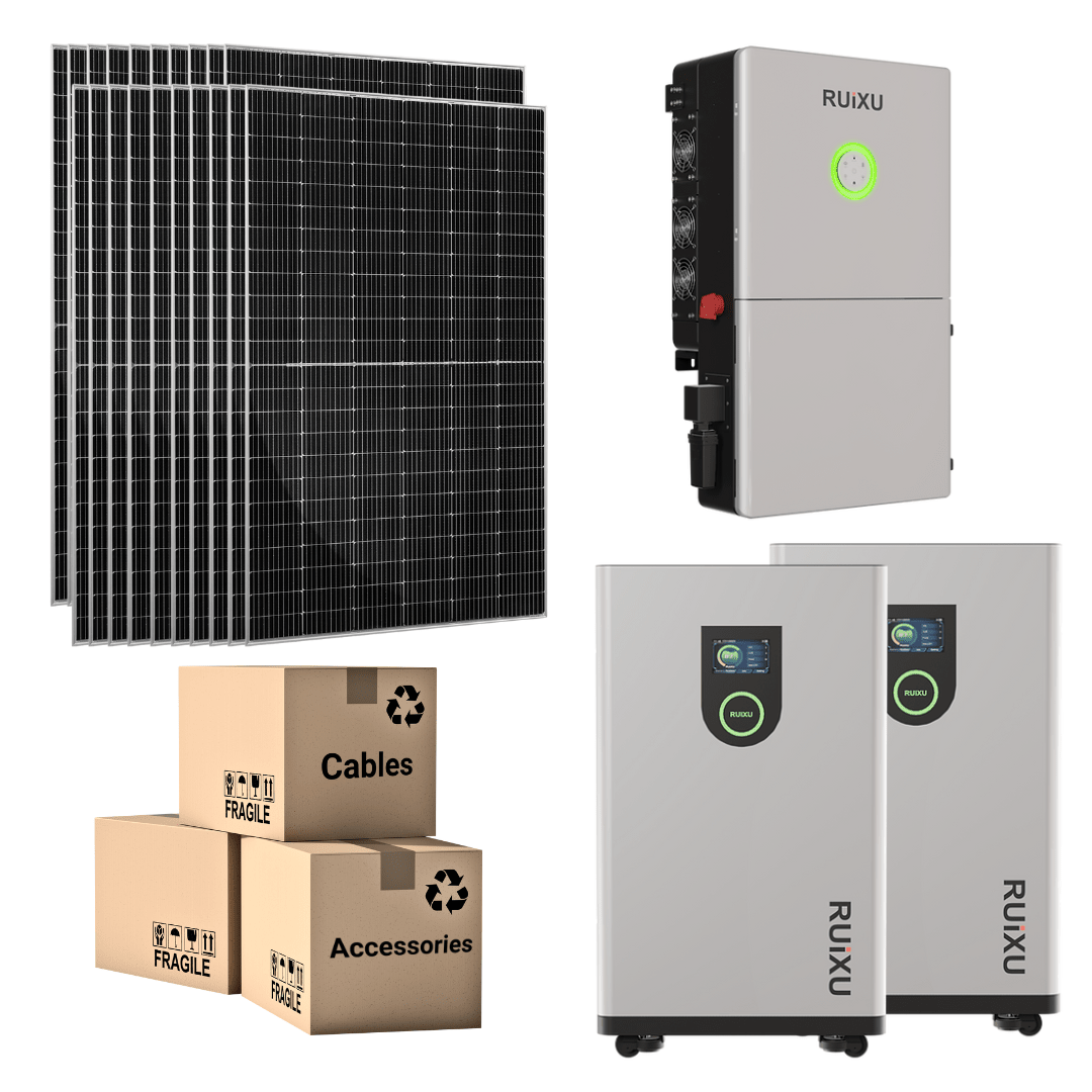 ELITE 48V Solar Kit with 16-32kWh Battery Bank, 11.4kW Hybrid Inverter and 550W Solar Panels