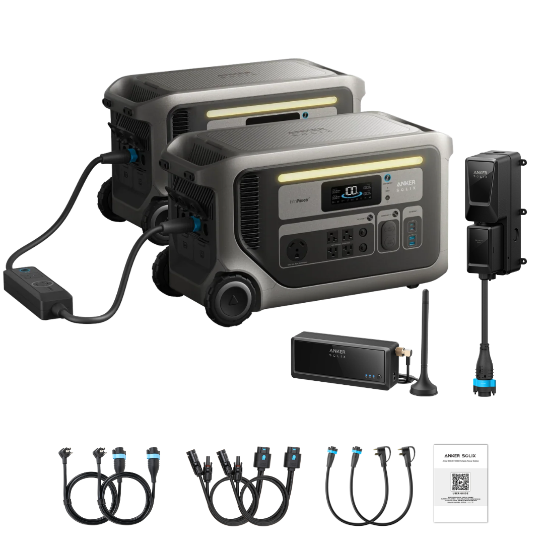 Anker SOLIX F3000 Portable Power Stations Kit, 2-Unit Kit