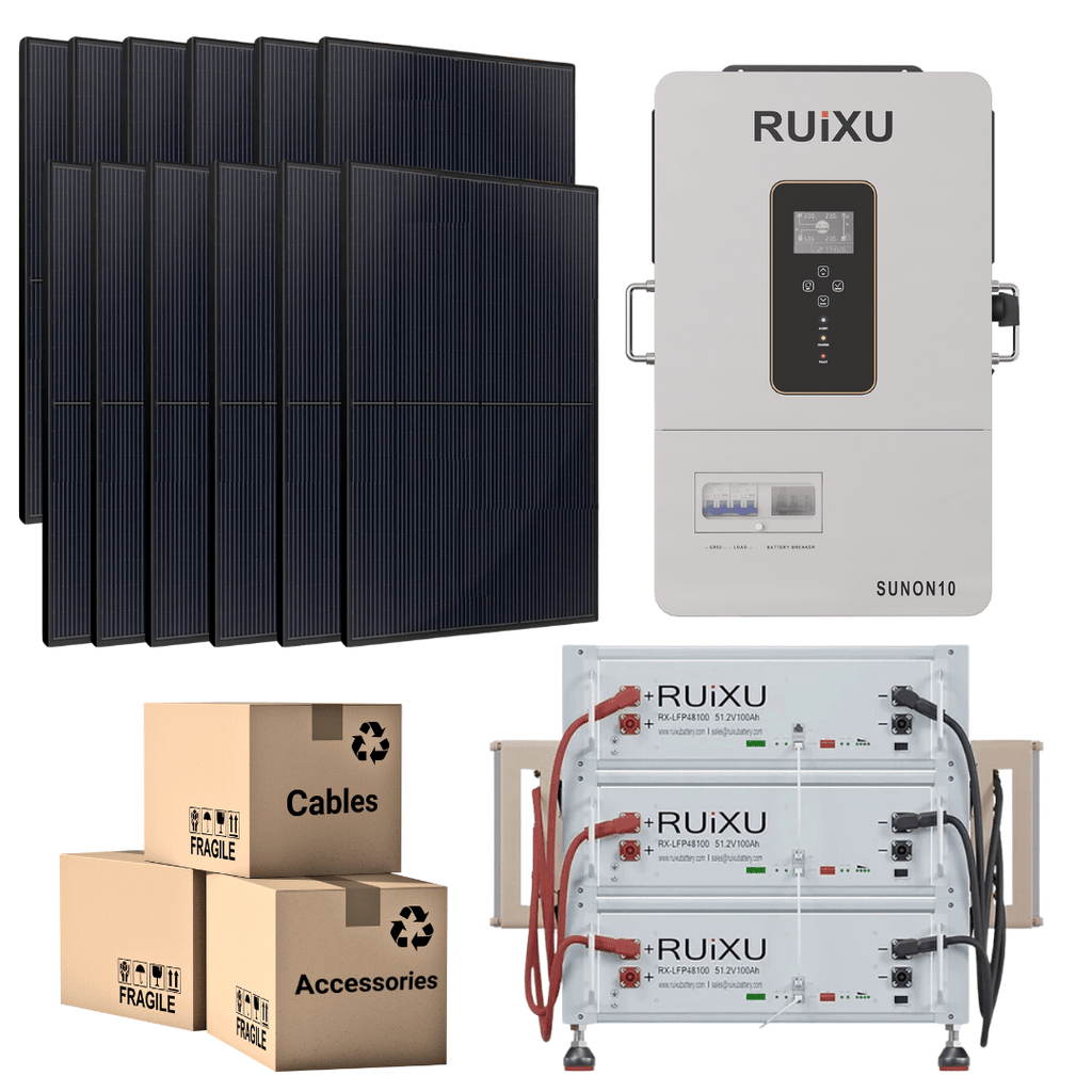 PRO 48V Solar Kit with 10.24-20.48kWh Battery Bank, 10kW Hybrid Inverter and 410W Solar Panels