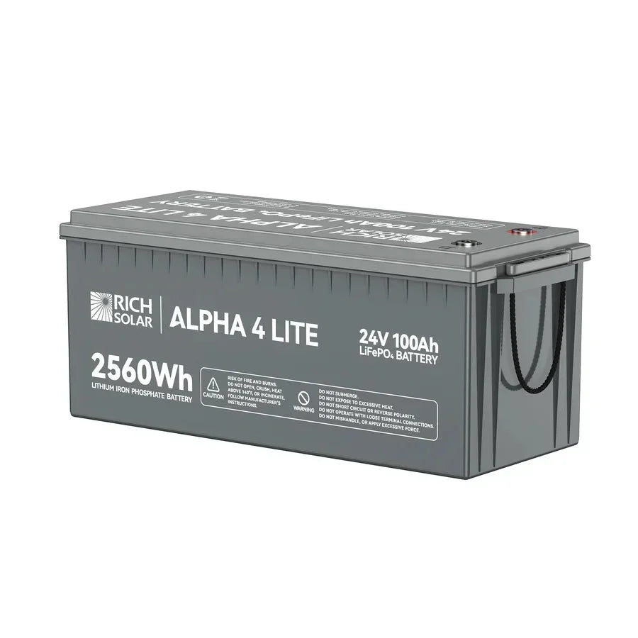 Rich Solar ALPHA 4 LITE 24V 100Ah LiFePO4 Battery