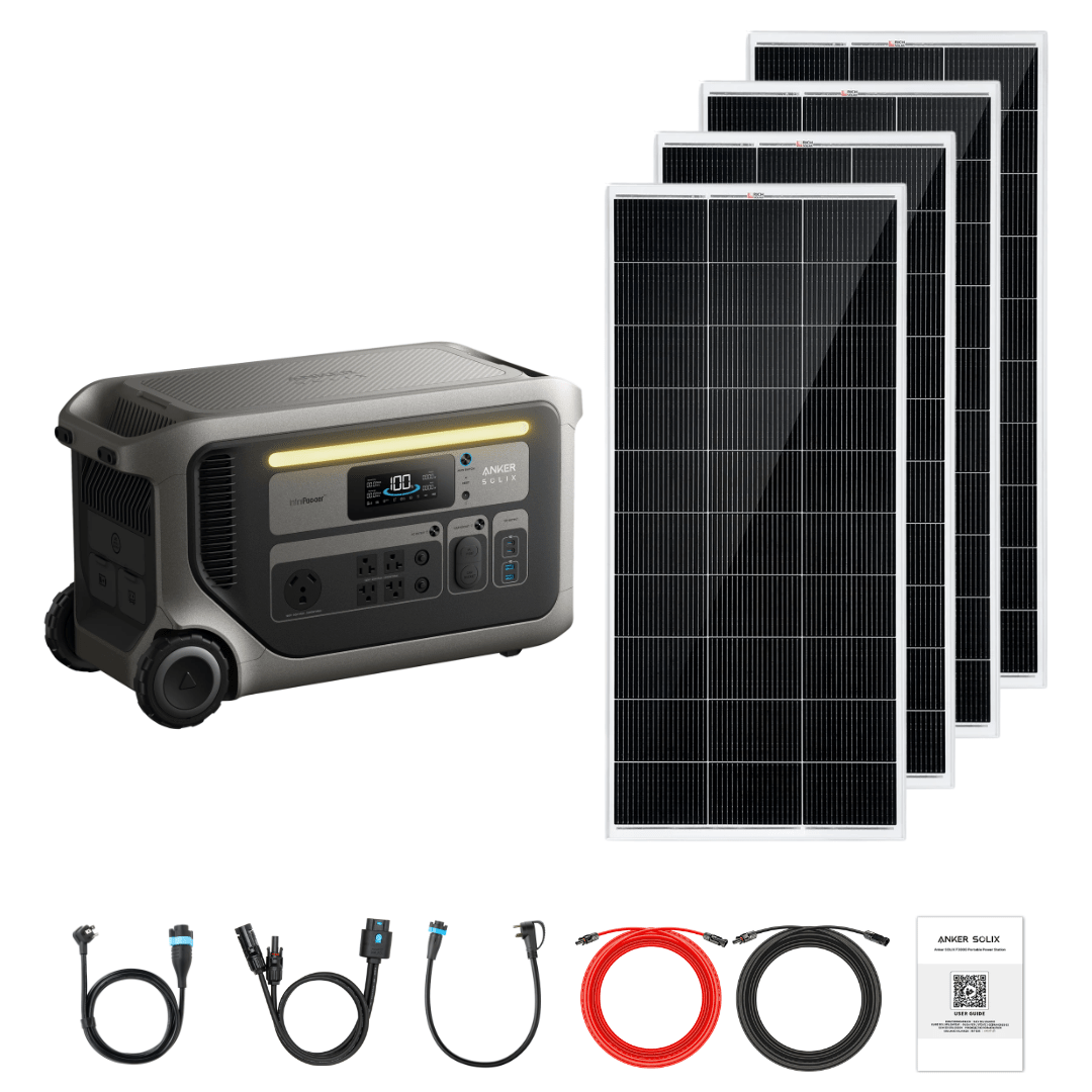 Anker SOLIX F3000 with Solar Panel Kit Options