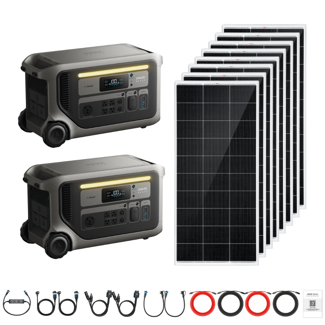Anker SOLIX F3000 with Solar Panel Kit Options, 2-Unit Kit
