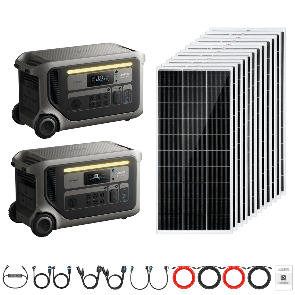 Anker SOLIX F3000 with Solar Panel Kit Options, 2-Unit Kit