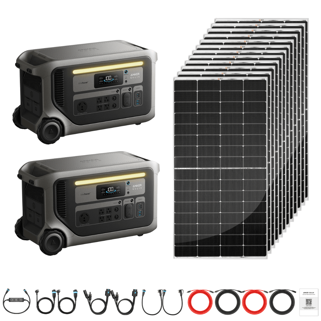 Anker SOLIX F3000 with Solar Panel Kit Options, 2-Unit Kit