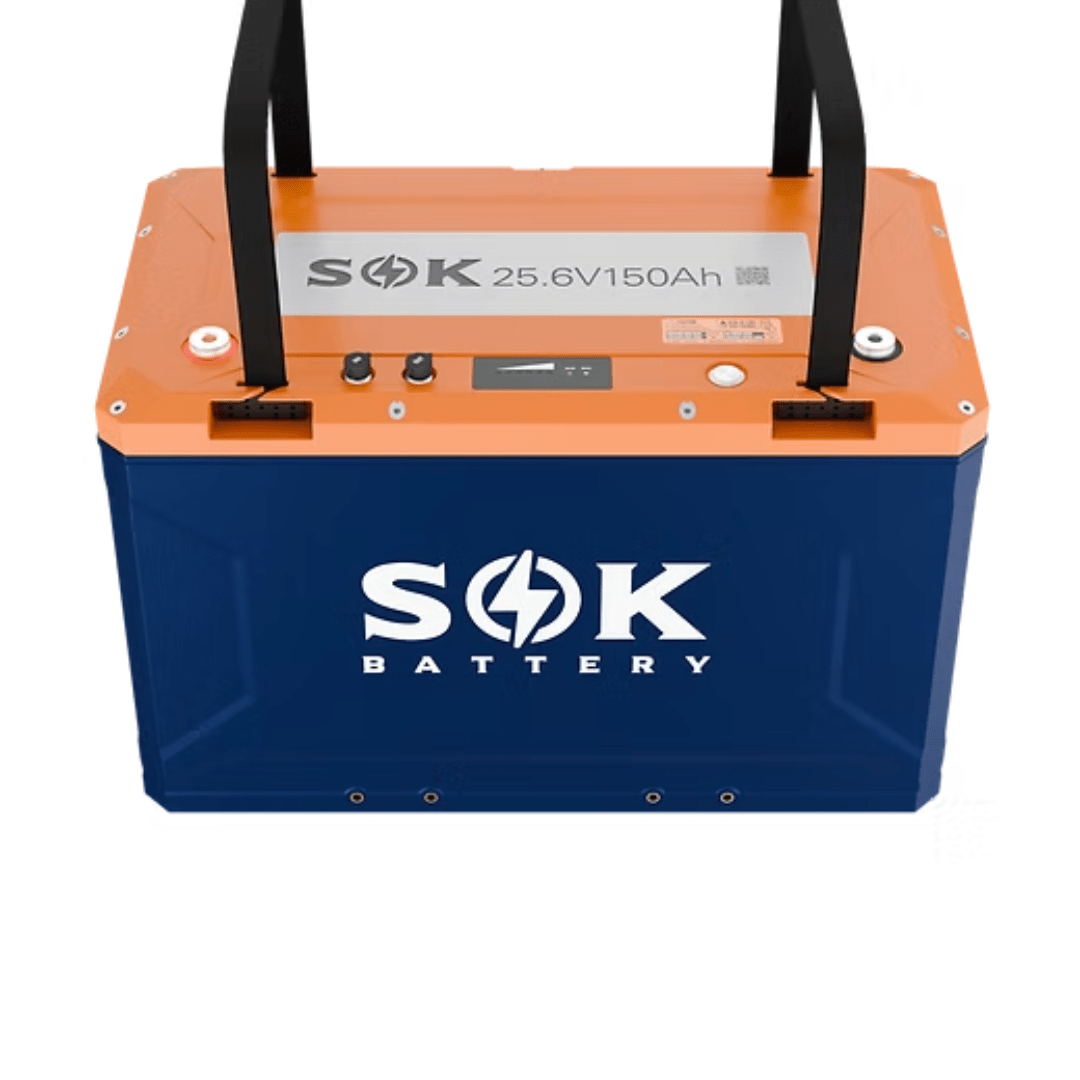 SOK Battery 24V 150Ah LiFePO4 Battery with Built-in Heater and Bluetooth