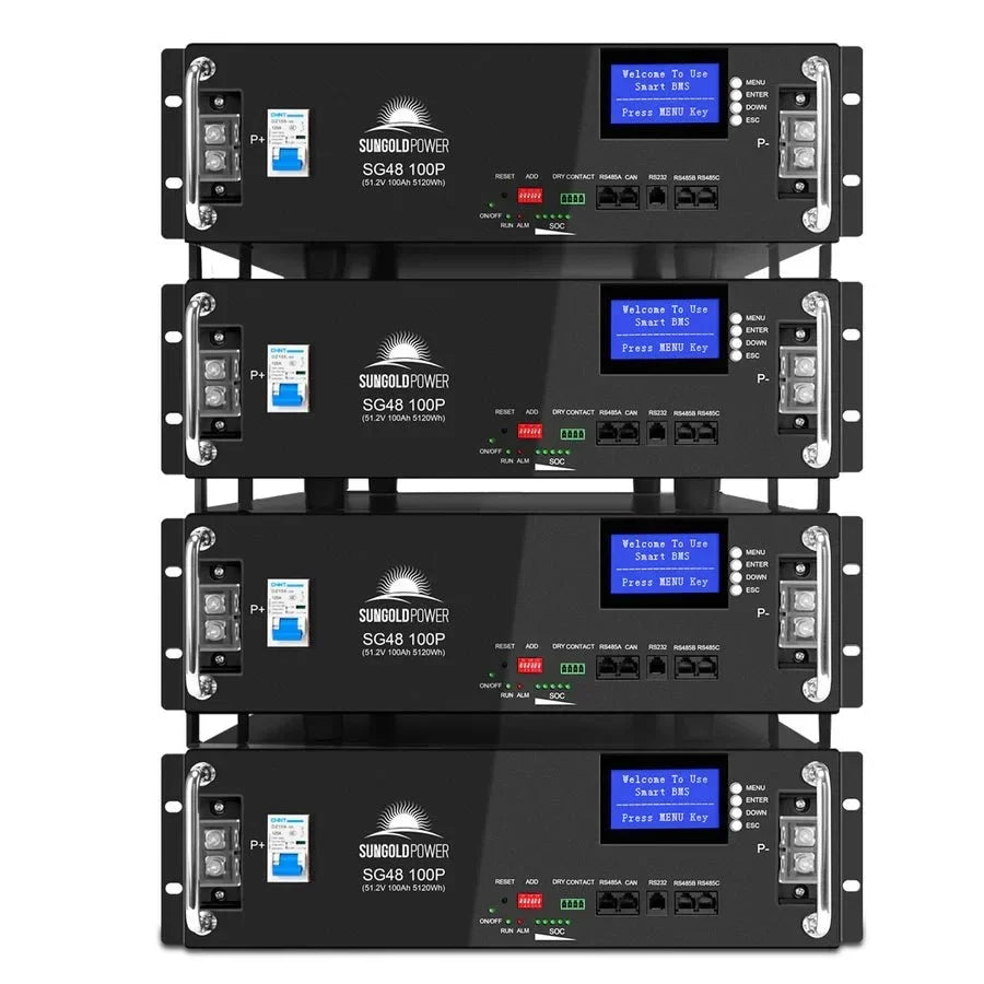 SunGoldPower 48V 100Ah Server Rack LiFePO4 Battery