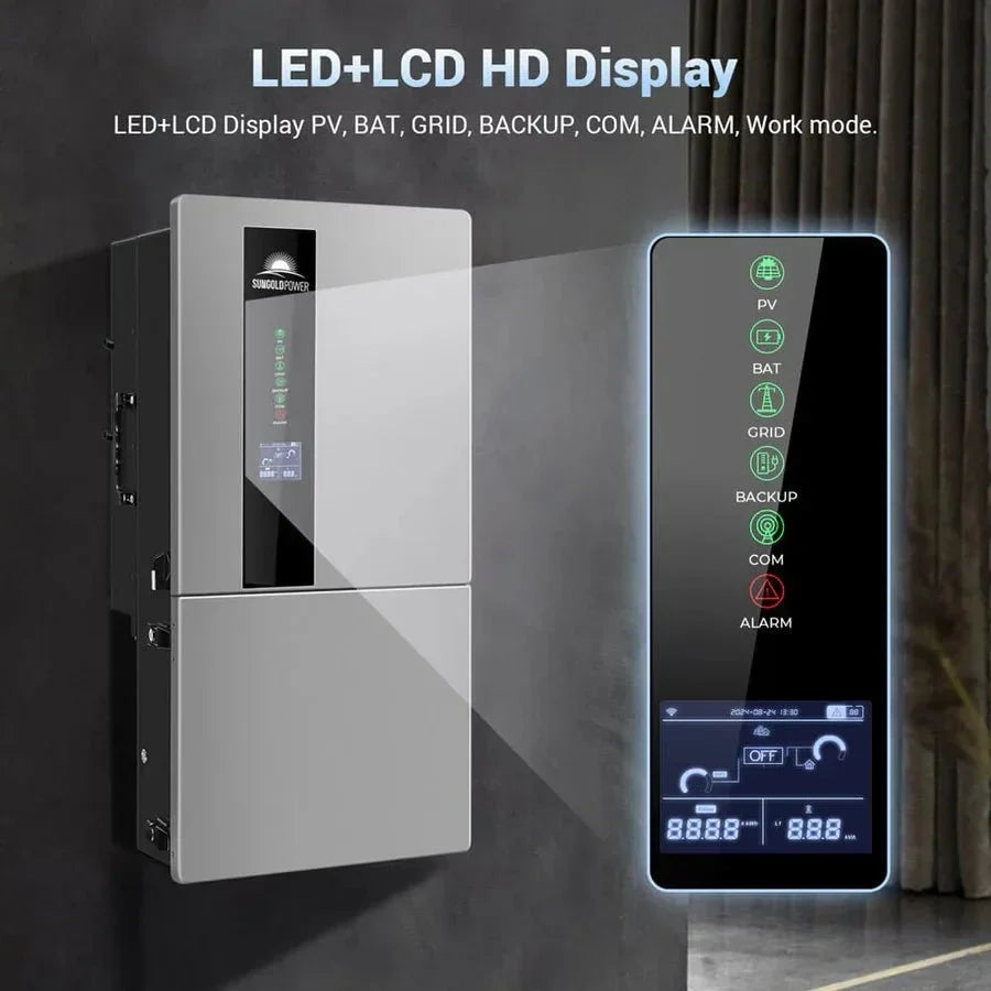 SunGoldPower 7.6kW 48V Split Phase Hybrid Solar Inverter