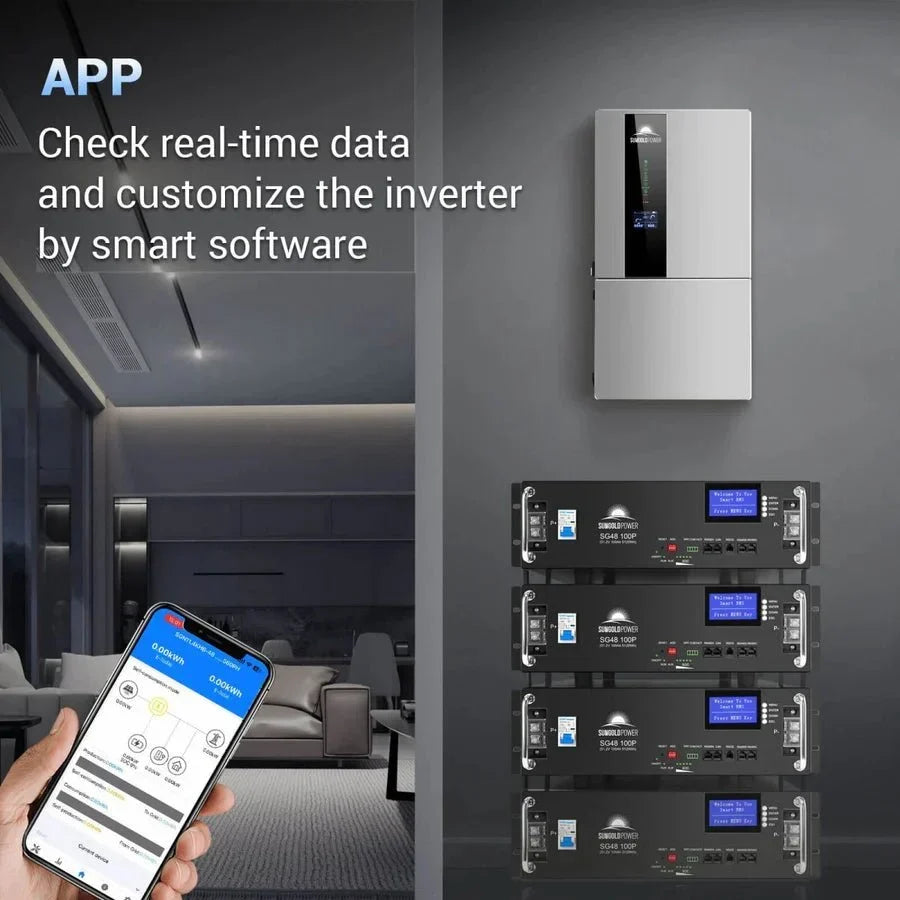 SunGoldPower 7.6kW 48V Split Phase Hybrid Solar Inverter