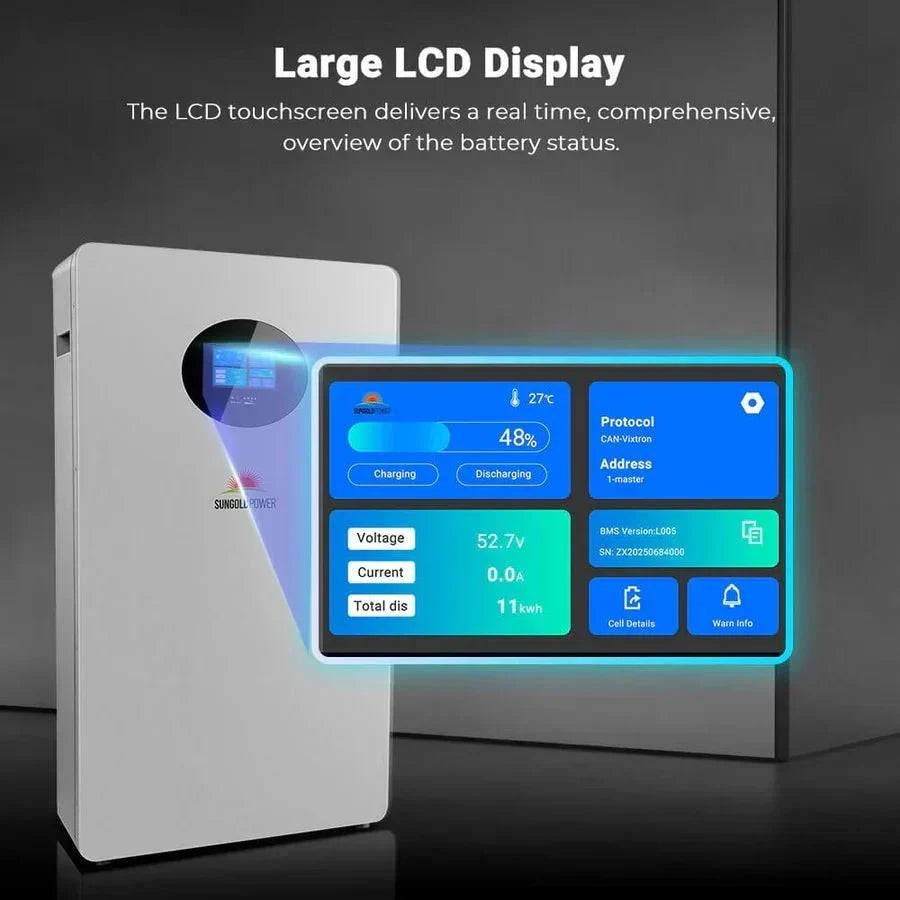 SunGoldPower Powerwall X 51.2V 200Ah LiFePO4 Battery